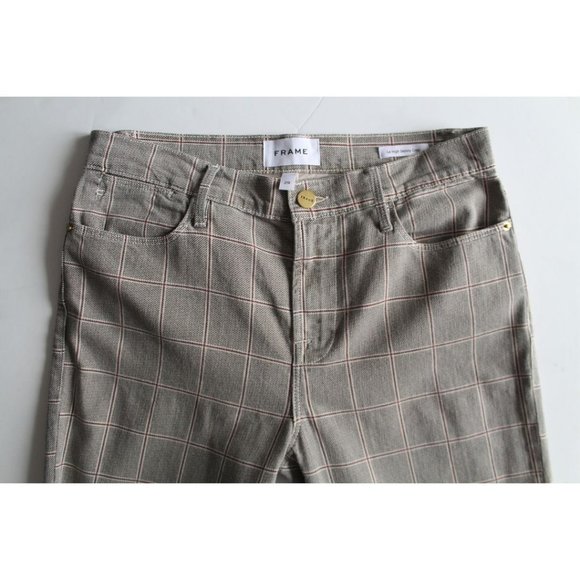 FRAME Le High Skinny Crop Jean Window Pane Plaid Size 29 - Picture 6 of 7